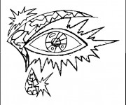Coloriage Abstrait Oeil artistique