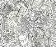 Coloriage Abstrait Paon