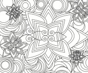Coloriage Abstrait Papillons