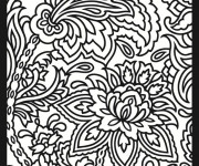Coloriage Abstrait Plantes et Fleurs