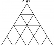 Coloriage Abstrait Pyramide