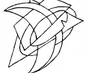 Coloriage Abstrait tridimensionnel
