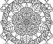 Coloriage Mandala adulte impressionnant