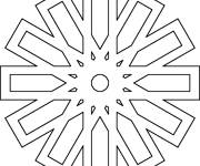Coloriage Mandala facile flocon