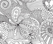 Coloriage Tableau Abstrait Anti-Stress