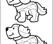 Coloriage Addition Chien mignon