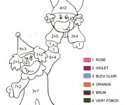 Coloriage et dessins gratuit Addition Clowns de Cirque à imprimer