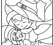 Coloriage et dessins gratuit Addition Halloween à imprimer