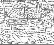 Coloriage et dessins gratuit Equation Mathématique d'Addition à imprimer