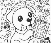 Coloriage Adopt me Anniversaire des animaux de Roblox