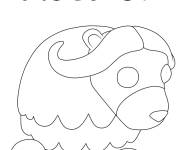 Coloriage Adopt Me boeuf musqu&eacute;
