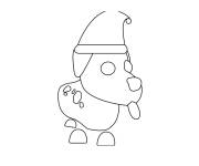 Coloriage Adopt me Chien de no&euml;l
