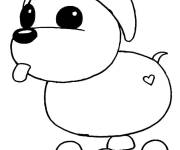 Coloriage et dessins gratuit Adopt me Chiot à imprimer