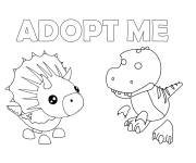 Coloriage Adopt Me Dinosaures