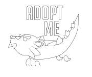 Coloriage Adopt me Dragon de glace volant