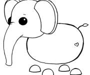 Coloriage et dessins gratuit Adopt Me &Eacute;l&eacute;phant à imprimer