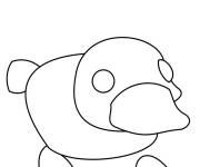 Coloriage Adopt Me Ornithorynque