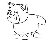 Coloriage Adopt me Panda rouge