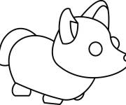Coloriage et dessins gratuit Adopt me Renard rouge à imprimer