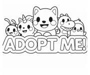 Coloriage Affiche Adopt me