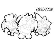 Coloriage Animaux Adopt Me jeu populaire