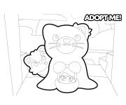 Coloriage Animaux adopt me pour halloween