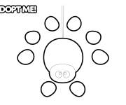 Coloriage et dessins gratuit Araign&eacute;e adopt me &agrave; compl&eacute;ter à imprimer