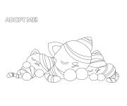 Coloriage Chats Mummy de Adopt Me