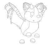 Coloriage Chauve souris Dragon Adopt me