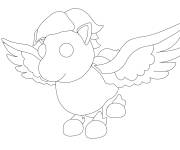 Coloriage Cheval ail&eacute; Adopt Me