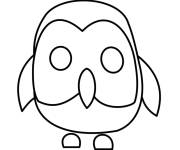 Coloriage Chibi Chouette adopt me roblox