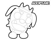 Coloriage Chien noir de adopt me