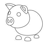 Coloriage Cochon Adopt me