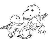 Coloriage Dinosaures mignons du jeu Adopt Me de Roblox