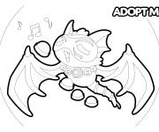 Coloriage Dragon adopt me pour enfants
