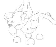 Coloriage Dragon rare Adopt me