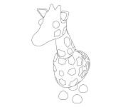 Coloriage Girafe animal de compagnie Roblox