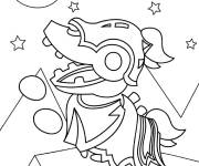 Coloriage Grand Cheval de Joute Adopt me