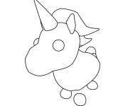 Coloriage et dessins gratuit Licorne Adopt me à imprimer