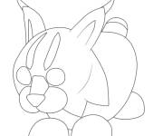 Coloriage Lynx adopt me