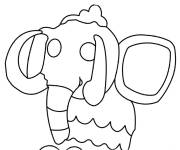 Coloriage Mammouth adopt me