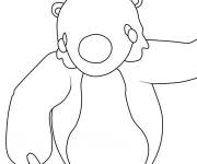 Coloriage et dessins gratuit Ours adulte Adopt me à imprimer