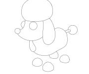 Coloriage Pet Adopt me caniche