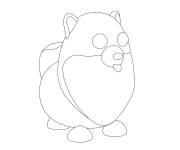 Coloriage Pet de Roblox Pom&eacute;ranie adopt me