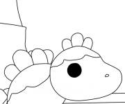 Coloriage et dessins gratuit Petit dinosaure mignon de Adopt me à imprimer