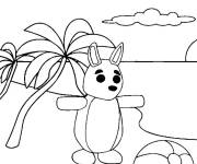 Coloriage Sc&egrave;ne de la plage de Adopt me