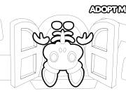 Coloriage Squelette adopt me