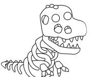 Coloriage Squelette de dinosaure Adopt me
