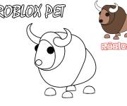 Coloriage Taureau de adopt me avec mod&egrave;le en couleur