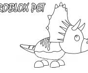 Coloriage Triceratops adopt me roblox